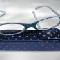 READING GLASSES BLUE & WHITE WITH CASE +1.0 D493 RETRO