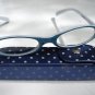 READING GLASSES BLUE & WHITE WITH CASE +1.0 D493 RETRO
