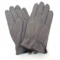 1 PAIR LADIES QUALITY REAL LEATHER GLOVES MID GREY SIZE S/M