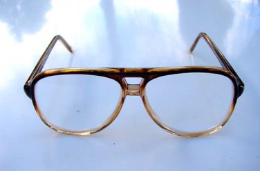 LARGE TWO TONE BROWN AVIATOR STYLE READING GLASSES +2.0