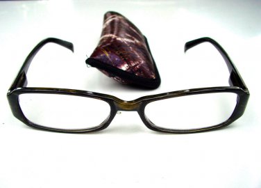 READING GLASSES SUBTLE BLACK STRIPE SPRUNG ARM + CASE +3.0 PR8013