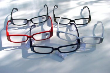 5 PAIRS DESIGNER READING GLASSES IN 5 DIFFERENT COLOURS +3.0 D503