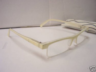 STYLISH READING GLASSES SPRUNG ARM CREAM +2.0 D509