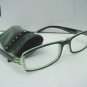 READING GLASSES SPRUNG ARM DIAMANTE STUDDED GREEN +2.0