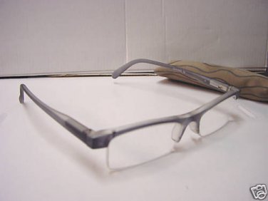STYLISH READING GLASSES SPRUNG ARM GREY +3.0 D509