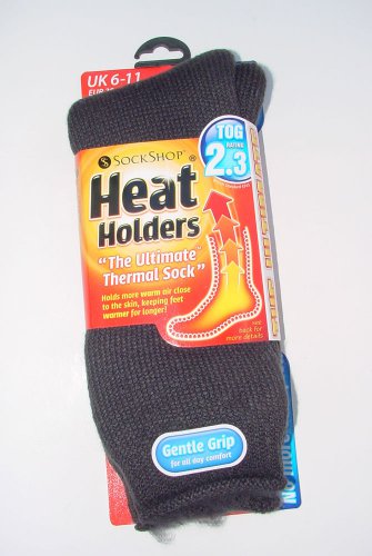 ONE SIZE MENS GREY SOCK SHOP HEAT HOLDERS THERMAL SOCKS FOR MEN TOG RATING 2.3