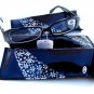 3 PAIRS OF STYLISH READING GLASSES DESIGNER BLACK SILVER +2.0 D503