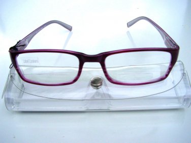 STYLISH BIFOCAL CLEAR READING GLASSES + 3.0 AMETHYST PURPLE R652