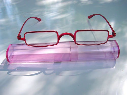 SUPERLIGHT SLIM PINK READING GLASSES + CASE +3.0 D527
