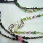 NEW GLASSES NECK CHAIN BEADED NECKLACE SAFETY CORD STRAP 2 PACK BRONZE GREEN