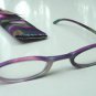 NEW FASHION READING GLASSES & MATCHING POUCH PURPLE PASTEL COLOURS +1.50
