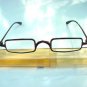 SUPERLIGHT SLIM BROWN READING GLASSES + CASE +3.0 D527