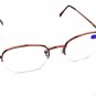 QUALITY METALLIC BROWN READING GLASSES SPRUNG ARM HALF FRAME + 2.0 RG111