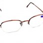 QUALITY METALLIC BROWN READING GLASSES SPRUNG ARM HALF FRAME + 2.0 RG111