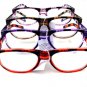 4 PAIRS OF CHECK PATTERN WAYFARER STYLE READING GLASSES +3.0 D529
