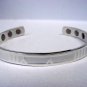 MAGNETIC COPPER THERAPY BRACELET BANGLE SILVER COLOUR ROMAN NUMERALS DESIGN sm