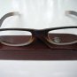 READING GLASSES BROWN/WHITE + 1.5 STRENGTH & CASE D500