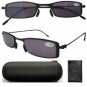 READING GLASSES SPRUNG ARM DIAMANTE STUDDED BROWN +3.0