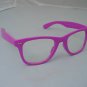 WAYFARER STYLE CLEAR GLASSES MAGENTA PINK FRAME RETRO