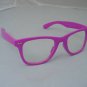 WAYFARER STYLE CLEAR GLASSES MAGENTA PINK FRAME RETRO