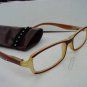 READING GLASSES SPRUNG ARM DIAMANTE STUDDED BROWN +1.0