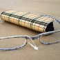 CREAM TARTAN CHECK READING GLASSES +3.0 PLUS CASE D507