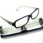 NEW GREY BLACK ZEBRA ARM READING GLASSES & CASE +2.5