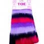 TWO PAIRS LADIES GIRLS STRIPEY SOFT KNITTED TOE SOCKS 4-7 EU 37-40 NAVY LILAC