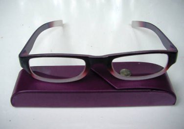 READING GLASSES PURPLE/WHITE + 3.0 STRENGTH & CASE D500