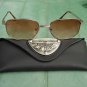 BIFOCAL LARGE GOLD METAL FRAME READING SUNGLASSES GLASSES WITH CASE +3.0
