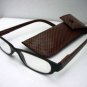 READING GLASSES BLACK/BROWN CHECK + CASE +3.0 D495