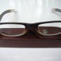 READING GLASSES BROWN/WHITE + 2.0 STRENGTH & CASE D500