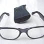 WAYFARER STYLE READING GLASSES BLUE WITH POUCH +2.5