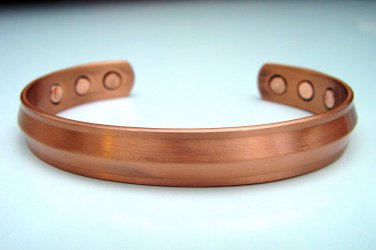 MAGNETIC SOLID COPPER THERAPY BRACELET BANGLE BEVELLED UNISEX