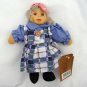 NEW CERAMIC HEAD COLLECTABLE GIRL DOLL 8" HIGH BL