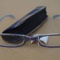2 PAIRS BLUE TARTAN READING GLASSES +1.0 PLUS CASE D507