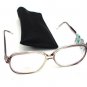 SMOKEY GREY SQUARE READING GLASSES WITH CASE +3.0