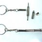 KEYRING SCREWDRIVER MINIATURE SPANNER FLAT HEAD PHILLIPS METAL REPAIR GLASSES