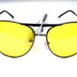 NIGHTSIGHT GUNMETAL AVIATOR STYLE NIGHT DRIVING GLASSES SUNGLASSES UNISEX CAT 3