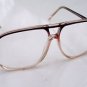 LARGE RETRO STYLE TWO TONE BROWN SQUARE AVIATOR SHAPE READING GLASSES +1.25 EURO