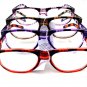 4 PAIRS OF CHECK PATTERN WAYFARER STYLE READING GLASSES +2.5 D529