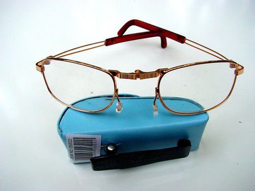 FOLDING READING GLASSES WITH BLUE CLIP CASE +1.5 F2