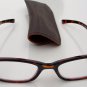 NARROW WAYFARER STYLE  READING GLASSES TORTOISESHELL WITH POUCH +2.5