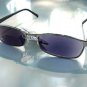 STYLISH TINTED READING GLASSES SILVER METAL FRAME DARK LENSES + 3.0 R1800