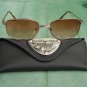 BIFOCAL LARGE GOLD READING SUNGLASSES GLASSES WITH CASE +3.5