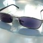 STYLISH TINTED READING GLASSES SILVER METAL FRAME DARK LENSES + 2.5 R1800