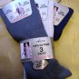 3 PAIRS MENS BOYS SOCKS 100% COTTON NON ELASTIC BLUE GREY BEIGE UK 6-11 UK 39-45