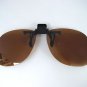 NEW 100% UV POLARISED CLIP ON GLASSES SUNGLASSES CAT 2 BROWN LENSES (L-C121)