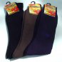 3 PAIRS MENS WARM THERMAL SOCKS BLUE BLACK & KHAKI ONE SIZE