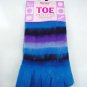 1 PAIR LADIES GIRLS STRIPEY SOFT KNITTED TOE SOCKS UK 4-7 EU 37-40 BLUES PURPLES